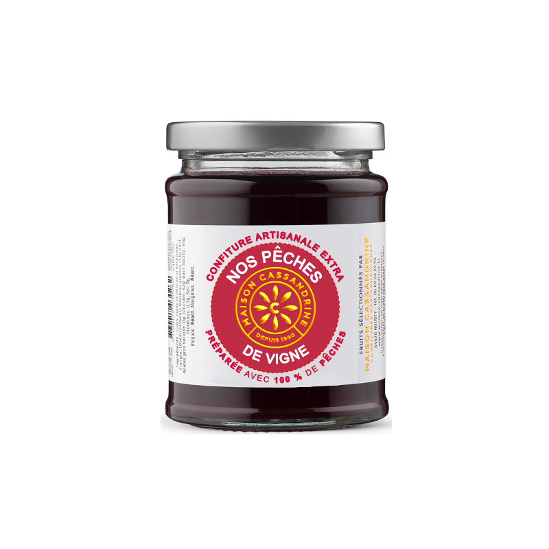 Maison Cassandrine - Confiture Artisanale Extra de Pêches de Vigne Maison Cassandrine - Confiture Artisanale Extra de Pêches de Vigne
