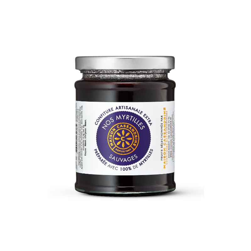 Maison Cassandrine - Confiture Artisanale Extra de Myrtilles Sauvages Maison Cassandrine - Confiture Artisanale Extra de Myrtilles Sauvages