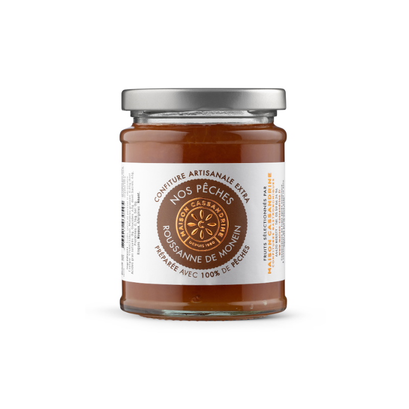 Maison Cassandrine - Confiture Artisanale Extra de Pêches Roussanne de Monein Maison Cassandrine - Confiture Artisanale Extra de Pêches Roussanne de Monein