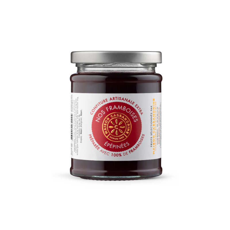 Maison Cassandrine - Confiture Artisanale Extra de Framboises Épépinées Maison Cassandrine - Confiture Artisanale Extra de Framboises Épépinées