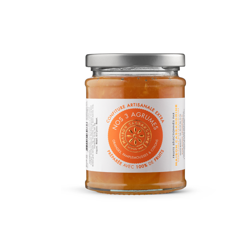 Maison Cassandrine - Confiture Artisanale Extra aux 3 Agrumes Maison Cassandrine - Confiture Artisanale Extra aux 3 Agrumes