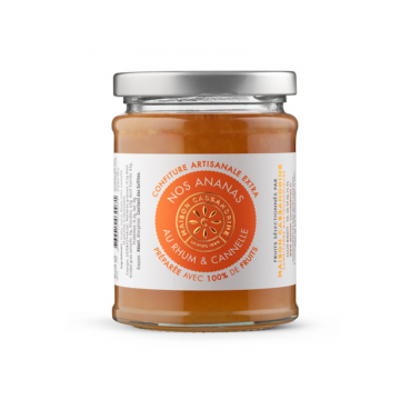 Maison Cassandrine - Confiture Artisanale Extra aux Ananas, au Rhum et à la Cannelle