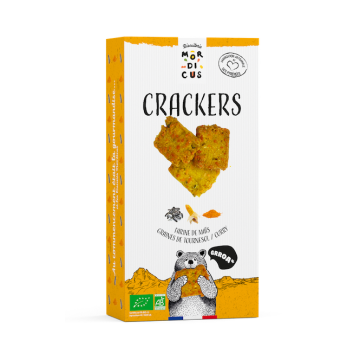 Biscuiterie Mordicus - Crackers Maïs Graines de Tournesol et Curry