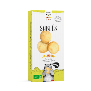 Biscuiterie Mordicus - Sablés Bio aux Zestes de Citron