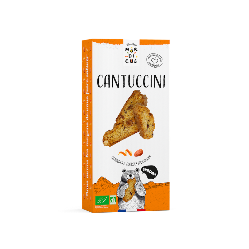 Cantuccini Bio Amande et Orange - Biscuiterie Mordicus