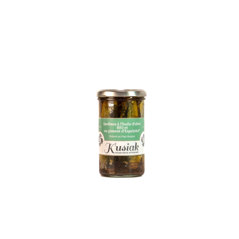 Conserverie Artisanale Kusiak - Sardines à l'Huile d'Olive et au Piment d'Espelette