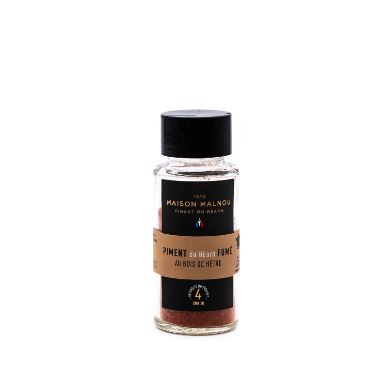 Maison Malnou - Saupoudreur de Piment du Béarn Fumé au Bois de Hêtre - Certifié Bio Maison Malnou - Saupoudreur de Piment du Béarn Fumé au Bois de Hêtre - Certifié Bio
