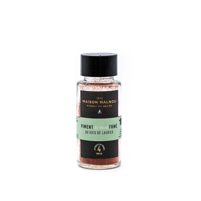 Maison Malnou - Saupoudreur de Piment du Béarn Fumé au Bois de Laurier - Certifié Bio Maison Malnou - Saupoudreur de Piment du Béarn Fumé au Bois de Laurier - Certifié Bio