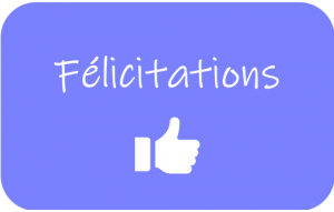 
			                        			Félicitations